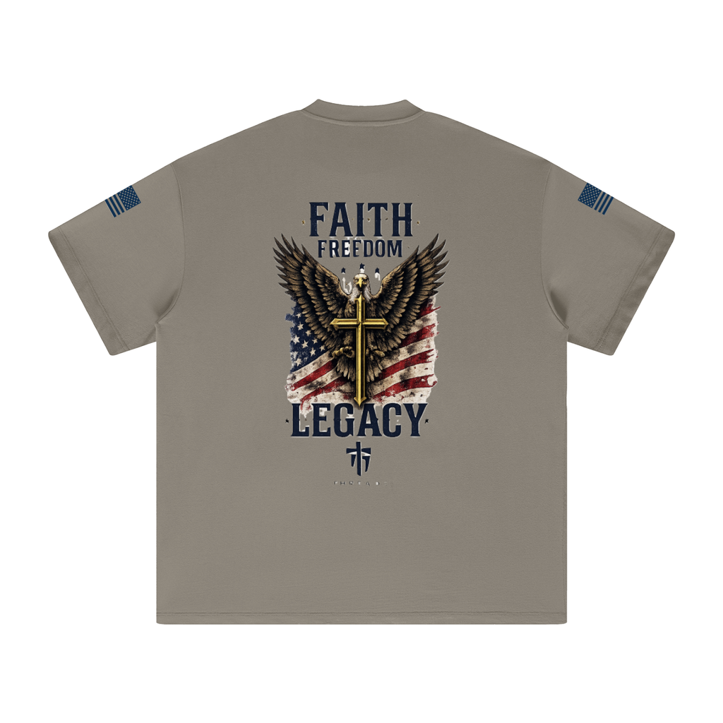Faith Freedom Heavyweight Earth Tone T-Shirt