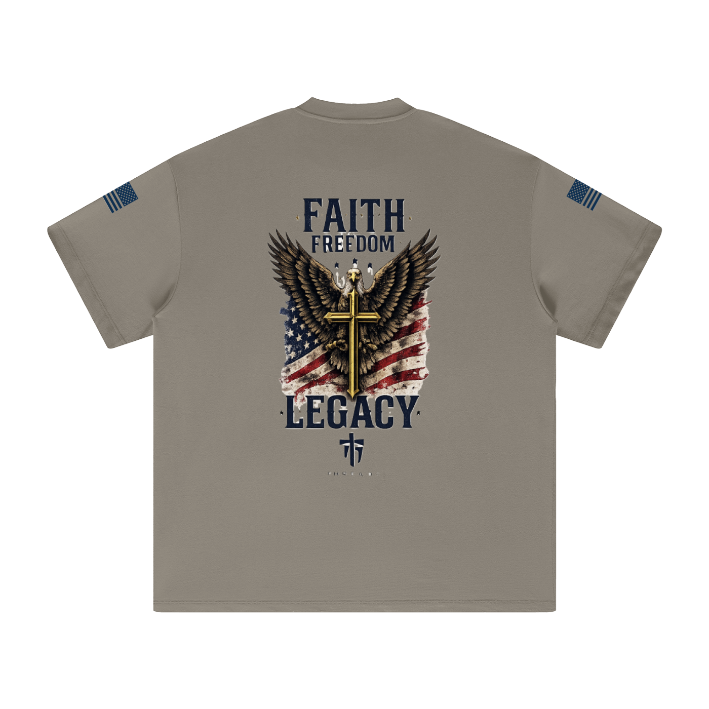 Faith Freedom Heavyweight Earth Tone T-Shirt