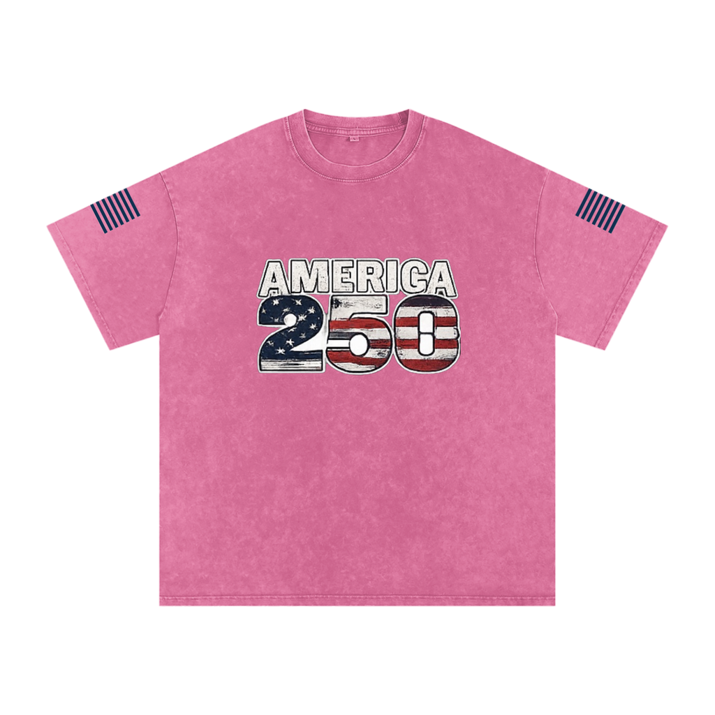 Snow Washed America 250  Oversized Cotton T-Shirt