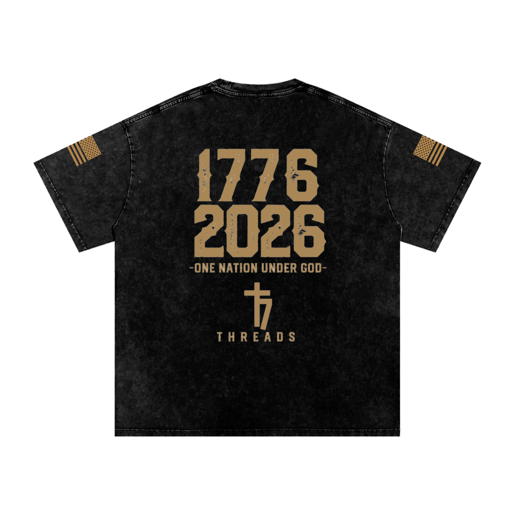 Snow Washed 77 threads Faith Oversized Cotton T-Shirt