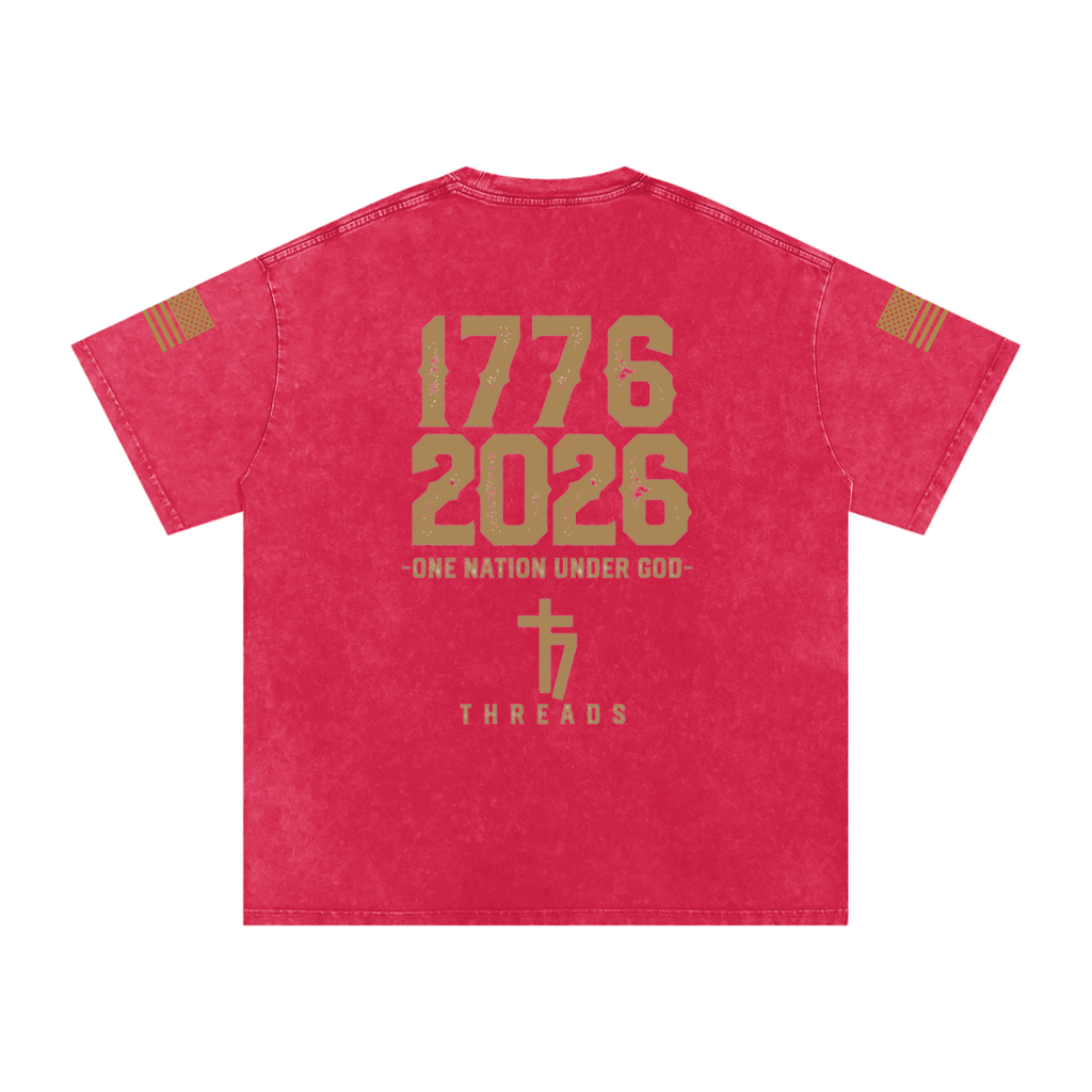 Snow Washed 77 threads Faith Oversized Cotton T-Shirt
