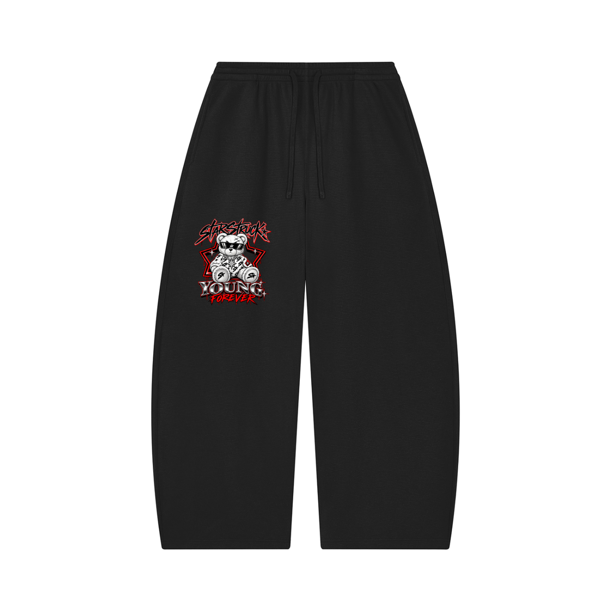 Unisex Waffle Barrel Leg Pants