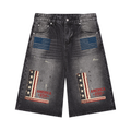Men’s Vintage Wash Wide Leg Denim Shorts
