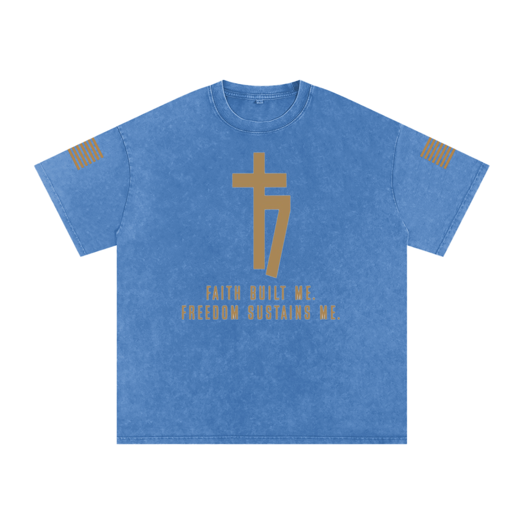 Snow Washed 77 threads Faith Oversized Cotton T-Shirt