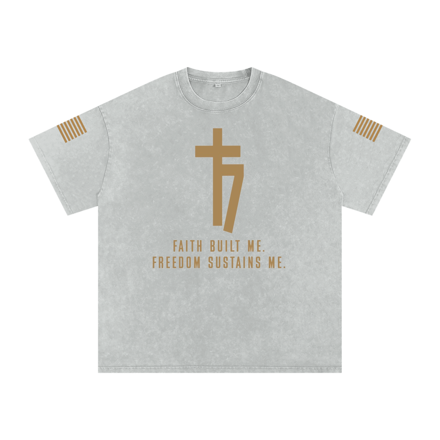 Футболка з бавовни оверсайз Snow Washed 77 threads Faith