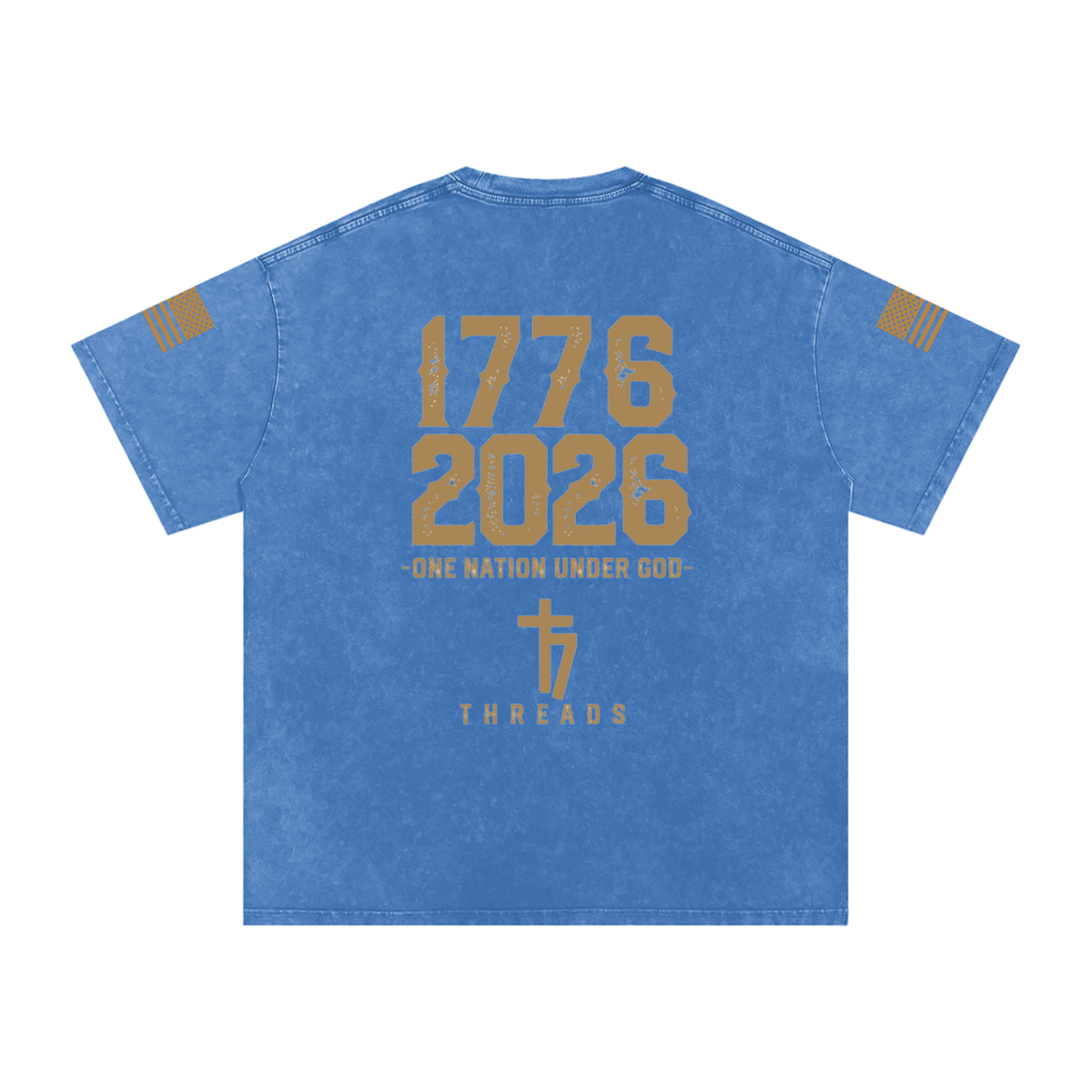 Snow Washed 77 threads Faith Oversized Cotton T-Shirt