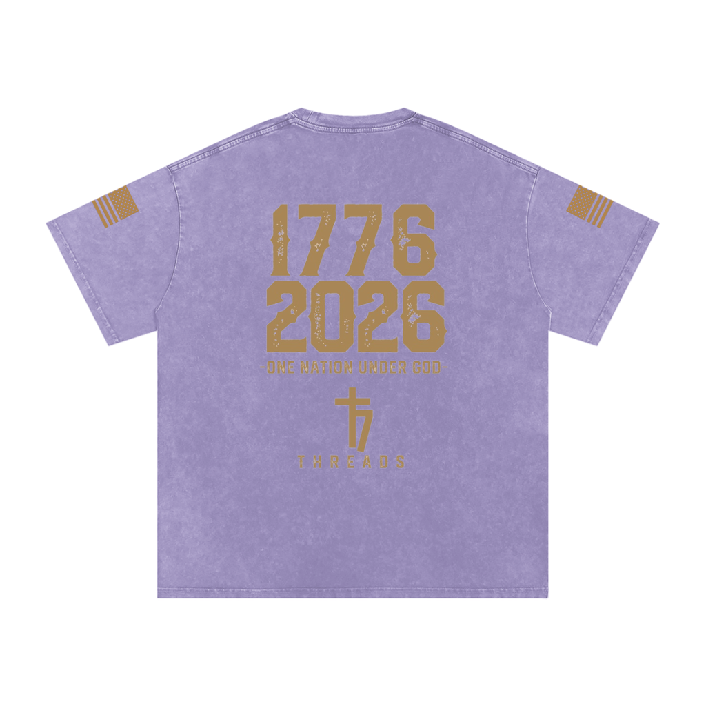 Snow Washed 77 threads Faith Oversized Cotton T-Shirt