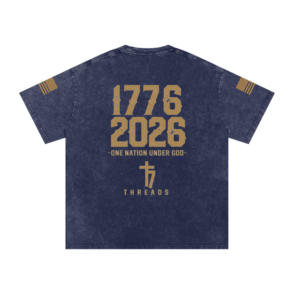 Snow Washed 77 threads Faith Oversized Cotton T-Shirt