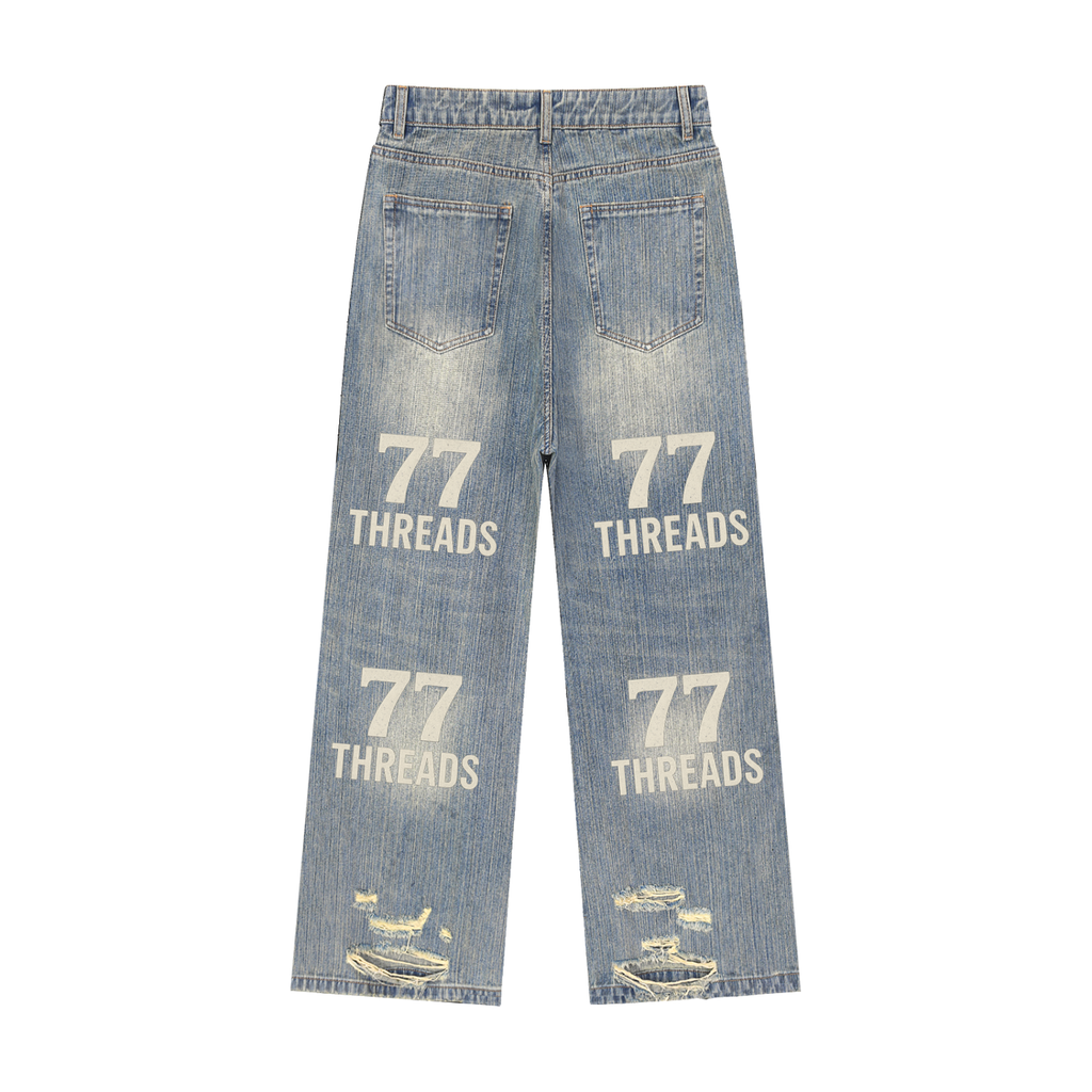 Vintage Faith Wash Distressed Denim Jeans