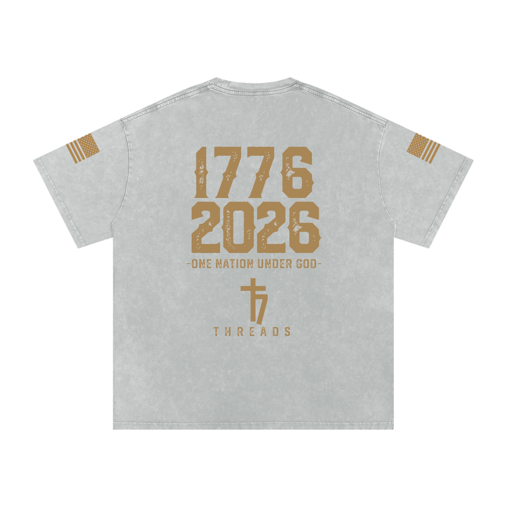 Snow Washed 77 threads Faith Oversized Cotton T-Shirt